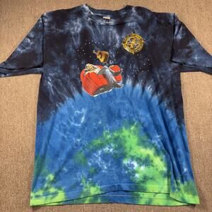 Vintage 90s Arlo Guthrie All Over The World Tour Shirt 2XL Tie Dye Single Stitch